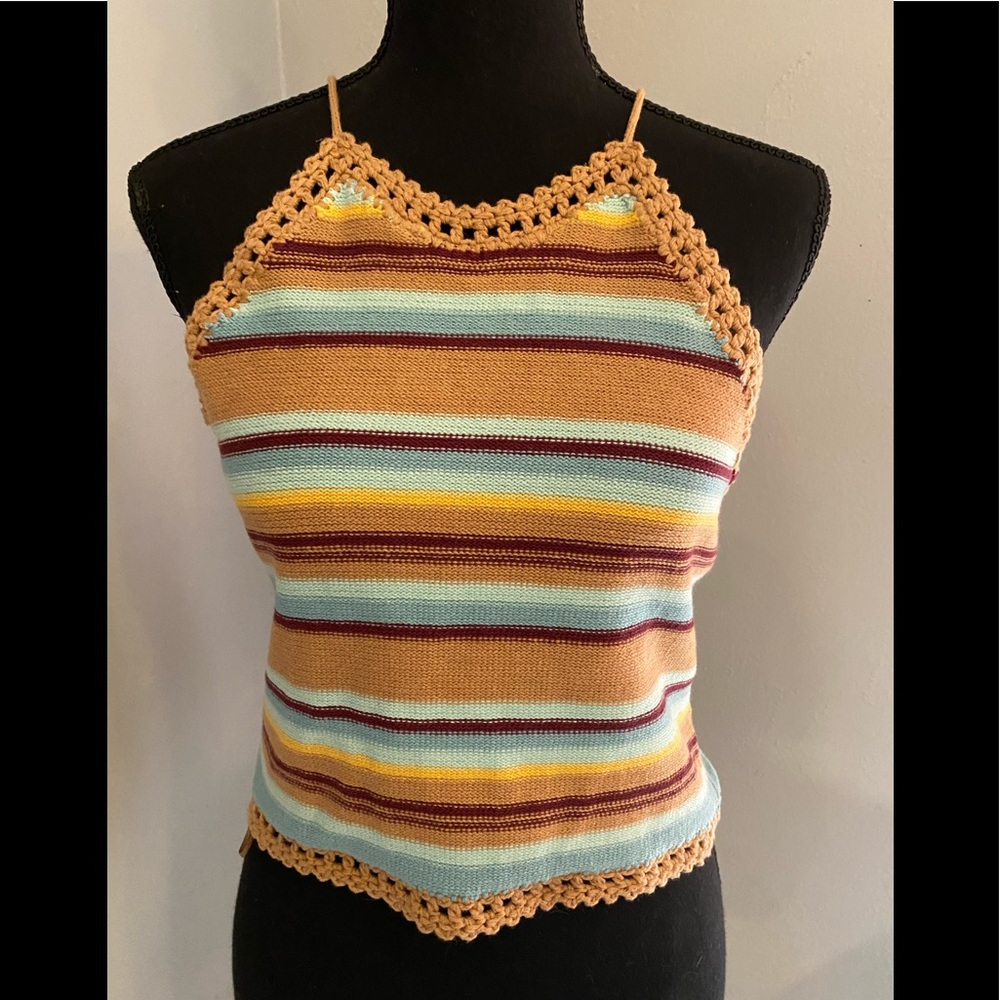 NWT Crochet Boho Crop Top by Hem and Thread